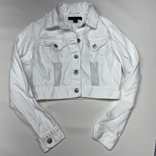 Forever 21 WOMEN'S WHITE DENIM Mesh 