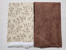 2 - 2 Yard Pieces Floral Vines Cracked Patterns Tan Brown Red Maywood SPX Cotton