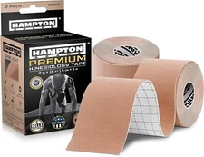 Hampton Adams (2 Pack) Premium Kinesiology Tape | 2 Count (Pack of 1), Beige 