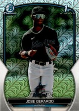 2023 Bowman Chrome #BCP-195 Jose Gerardo Chrome Prospects Mojo Refractor