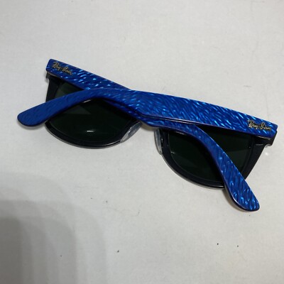 Vintage B & L Ray-Ban Wayfarer Blue Mosaic Street Neat Sunglasses