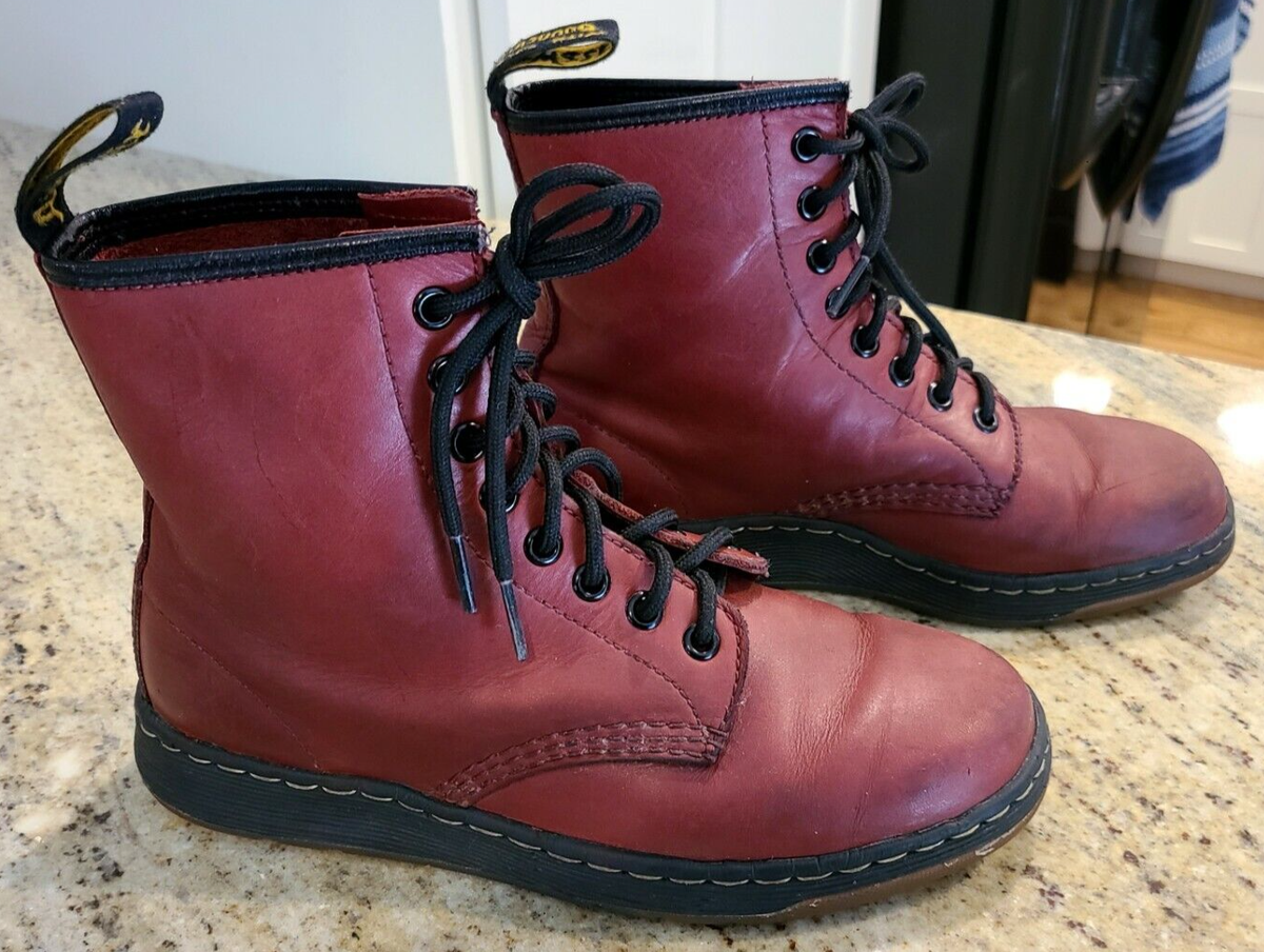 Doc Martens Women's Size Burgundy Red Combat Bouncing