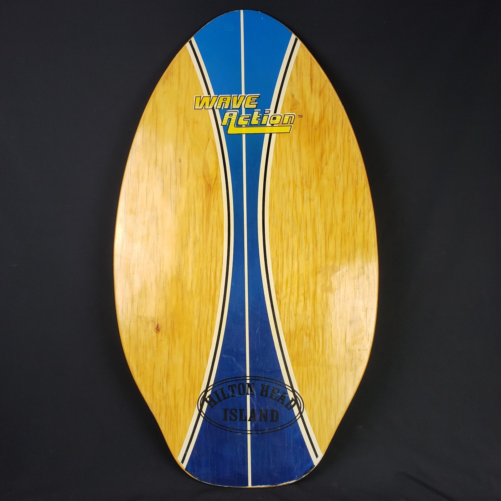 Vintage Wood Wave ActIon Skimboard Boogie Board Hilton Head Island