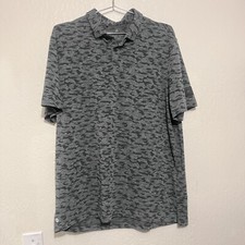 Adidas Men's Go-To Printed Camo Black Polo Golf Shirt IL9629 Size Large