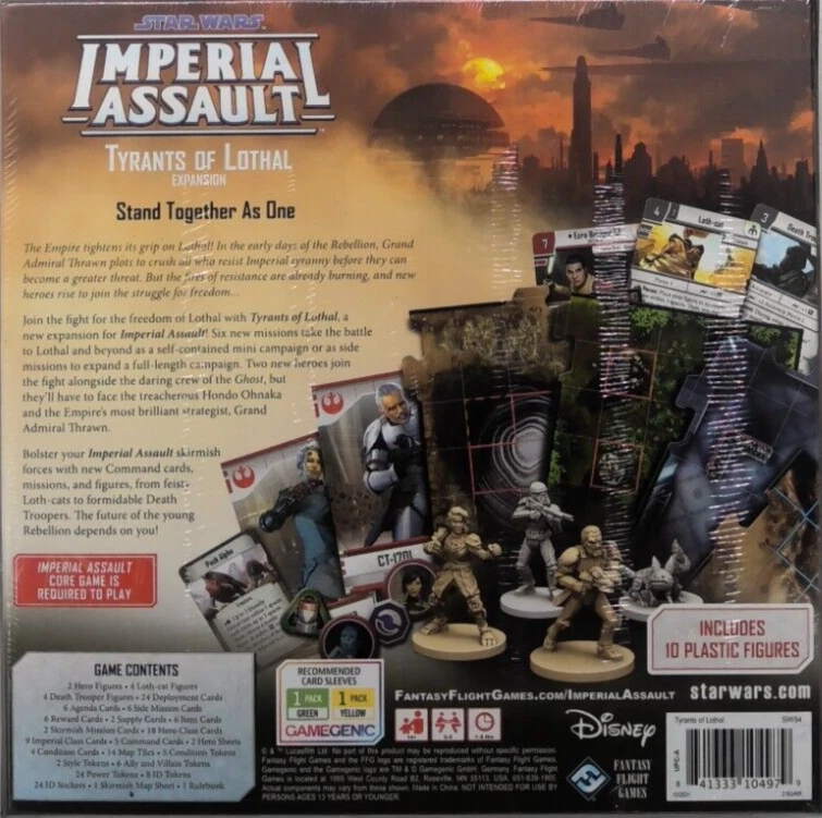 STAR WARS IMPERIAL ASSAULT TYRANTS OF LOTHAL BOARD GAME EXPANSION BRAND NEW - Image 2 of 2