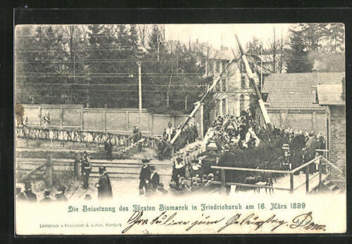 AK Die Beisetzung des Fürsten Bismarck in Friedrichsruh am 16. März 1899 1899  - Bild 1 von 2