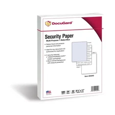 DocuGard Standard Blue Multi-Purpose Security Paper - Fraud Prevention - 2 Se...