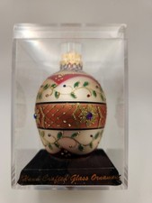 Designers Studio Hand Crafted Glass Egg Christmas Tree Ornament 2186RA - In Box