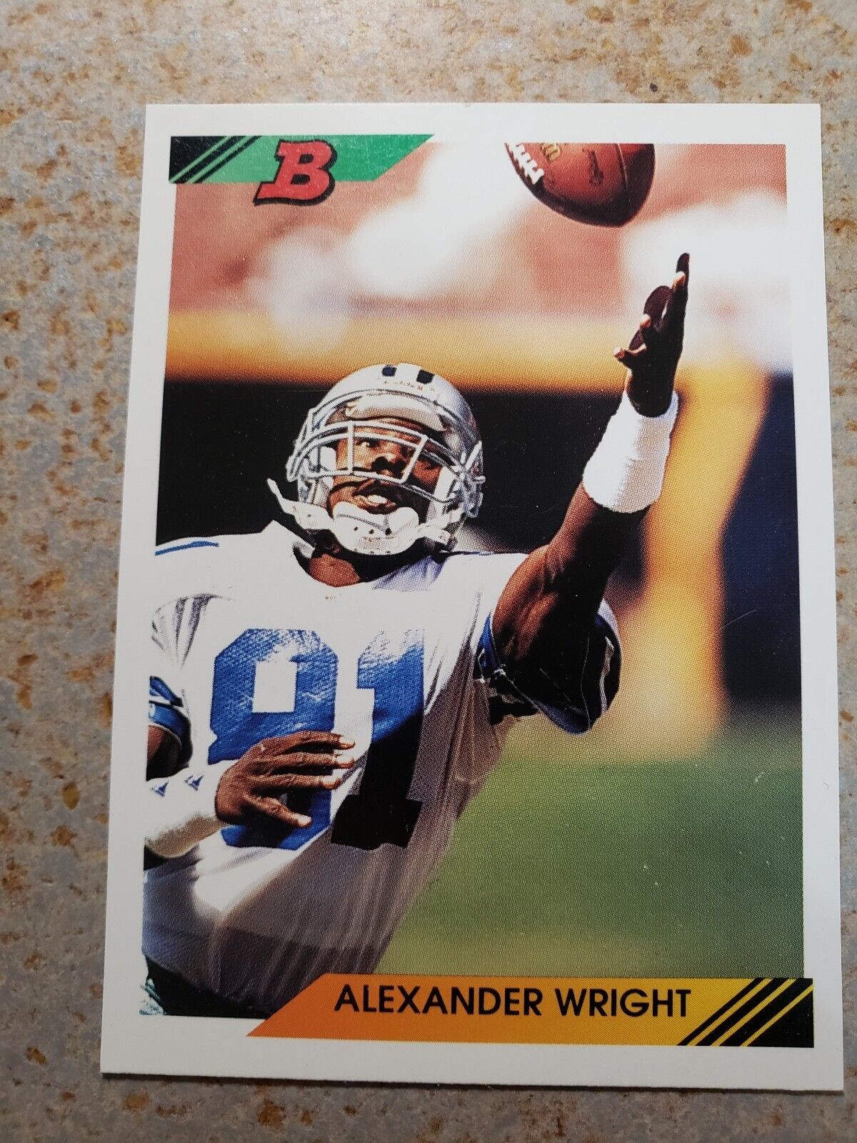 Alexander Wright Dallas Cowboys 1992 Bowman #568 White Border ERROR RARE ODD