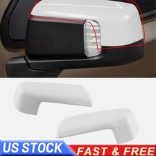 For GMC Sierra/Chevrolet Silverado 2019-2025 White Side Mirror Cover Cap Clip-on