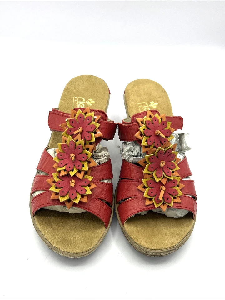 Rieker Sommer Sandalen mit Absatz rot Gr.36 NEU AM20 - Bild 2 von 4
