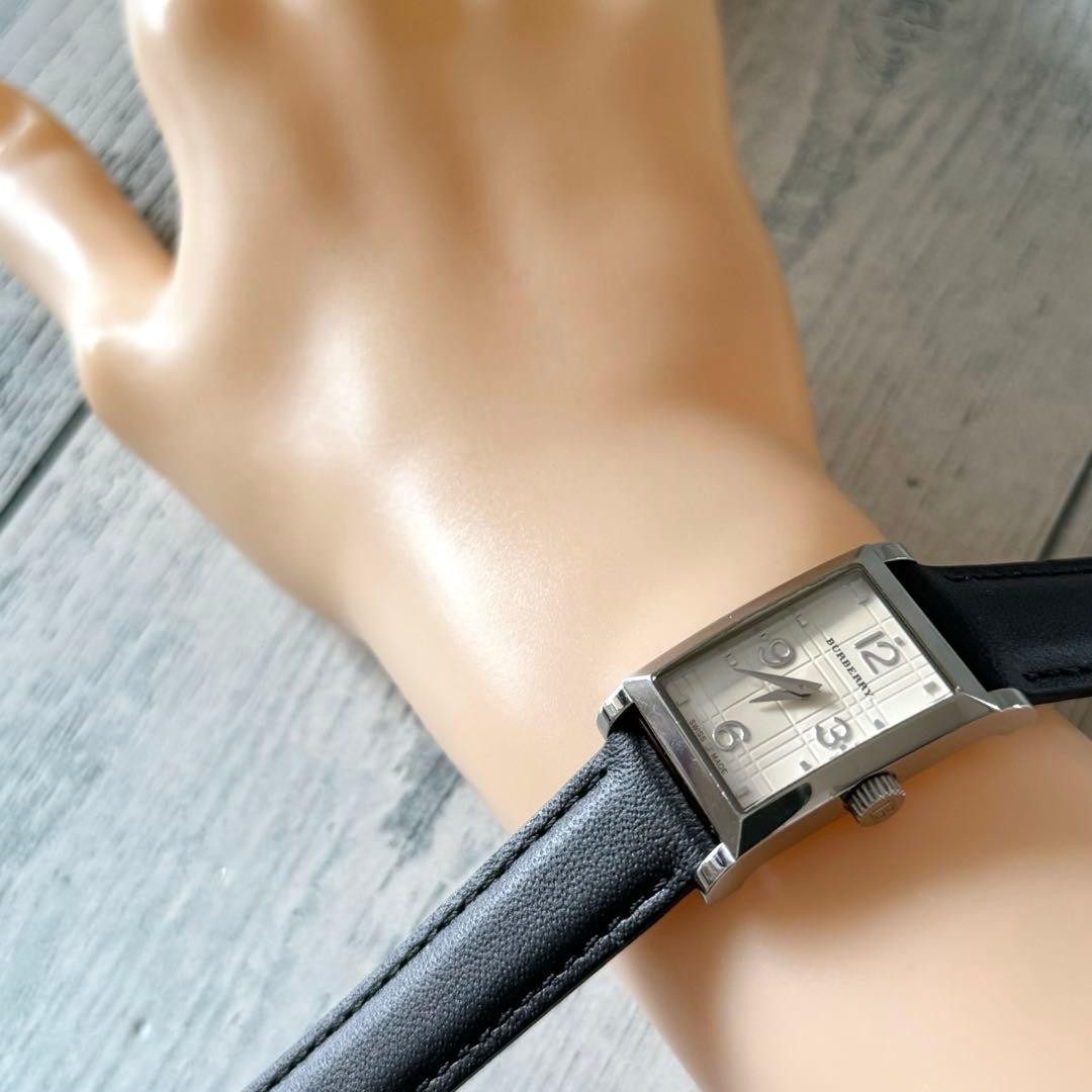 Burberry BU8001 Rectangular Watch Beige Silver Au… - image 4