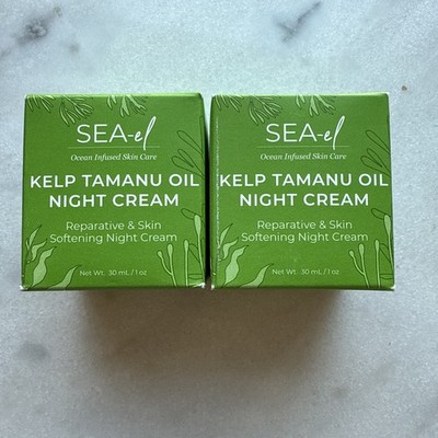 SEA-el KELP TAMANU OIL NIGHT CREAM.EXP:3/25Ocean infused skin care, new. 2 PACK!