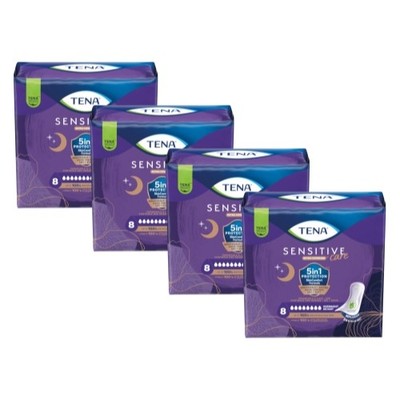 Tena Intimates Extra Coverage Overnight Incontinence Pads, 45 Count - Pack of 4