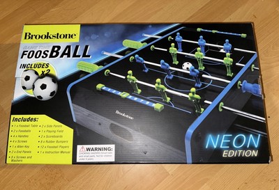Brookstone FoosBall Neon Edition Foosball Table Top NIB