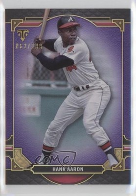 2022 Topps Triple Threads Amethyst 62/299 Hank Aaron #8 HOF ex0
