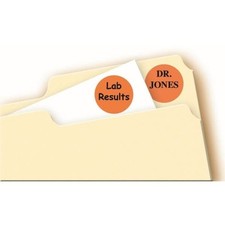 ORANGE - AVERY PRINTABLE COLOR CODING ROUND LABELS, 3/4 INCH DIAMETER, 1,008