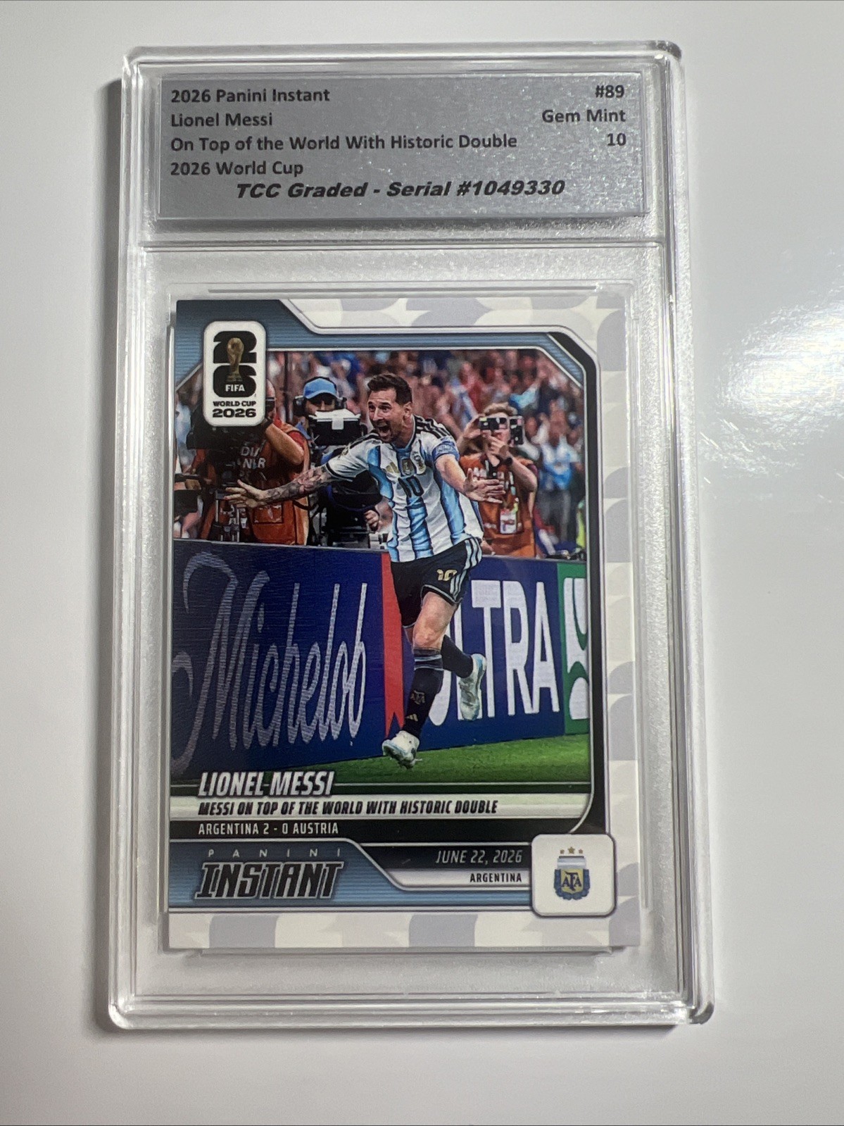 2026 Panini Instant World Cup Lionel Messi #89 TCC Graded Gem Mint 10