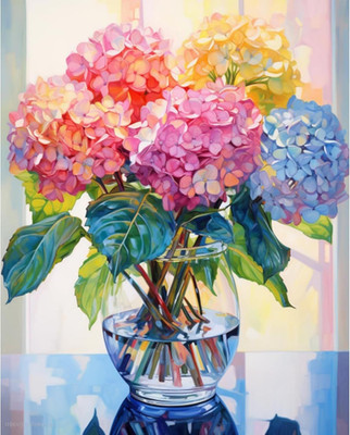 Hydrangea Diamond Painting Kits for Adults-Flowers 12x16inch, flowers