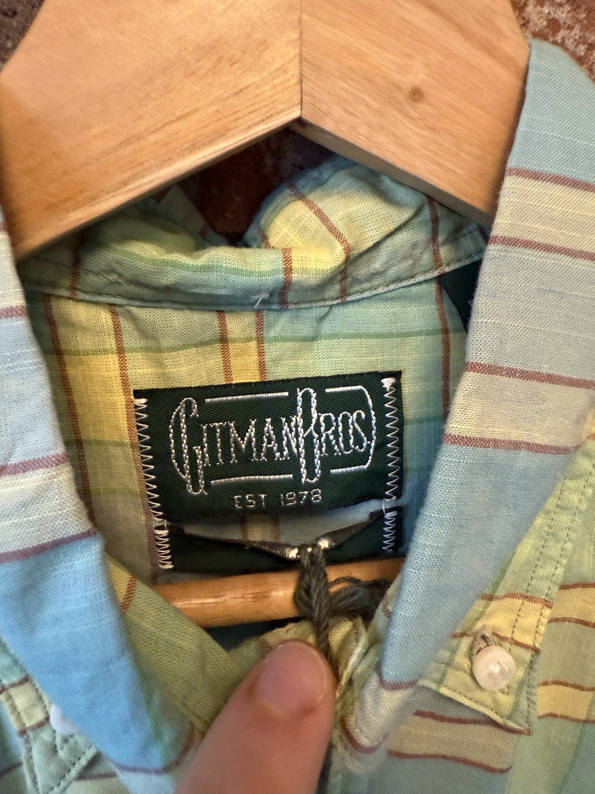 Gitman Bros. Vintage Long Sleeve Shirt USA M