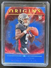 2024 Panini Origins Michael Penix Jr. Rookies RC Holo Blue Rookie #/99 Falcons