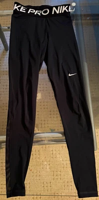 Nike Pro Dri-FIT Damen Leggings Schwarz XS Slim Fit Skinny Stretch Logo - Bild 1 von 3