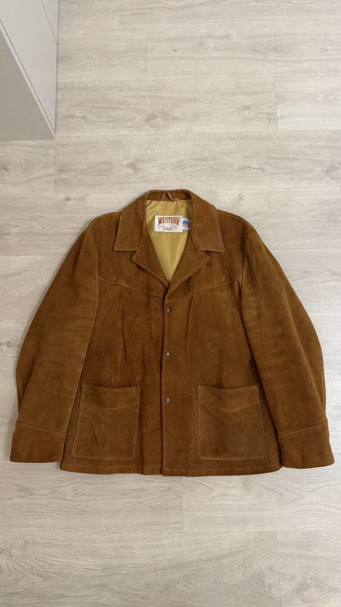 Schott Western 395 Suede Made in USA Vintage