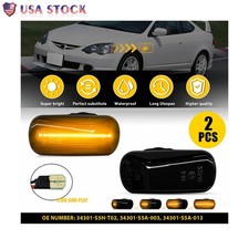 Dynamic Led Side Marker Lights For 2002-06 Jdm Hondaacura Rsx Integra Dc5 Typer