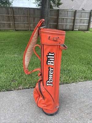  Vintage Orange Powerbilt Louisville Golf Bag By H&B 