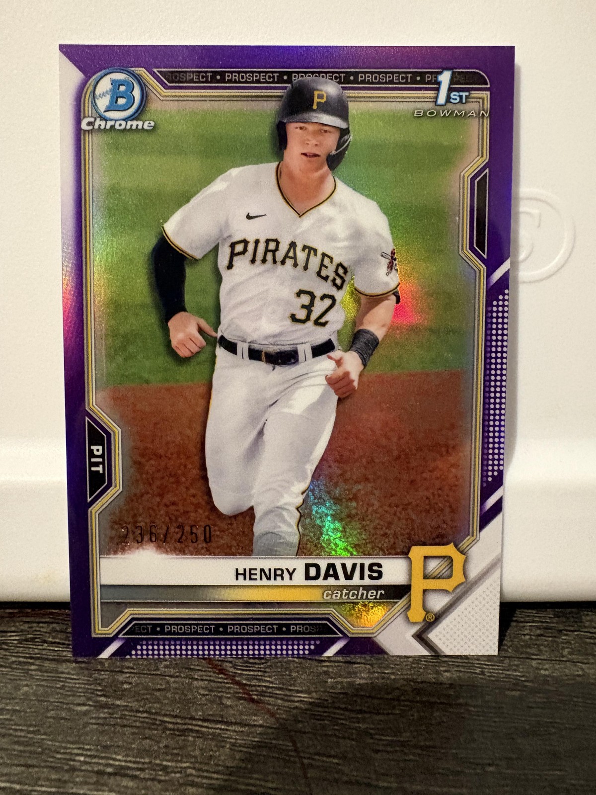 2021 Bowman Draft #BDC-48 Henry Davis Chrome Purple Refractor #/250