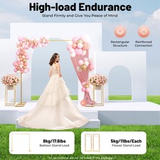 Gold Metal Wedding Backdrop Stand 1 Balloon Stand 2 Flower Stands Wedding Stand