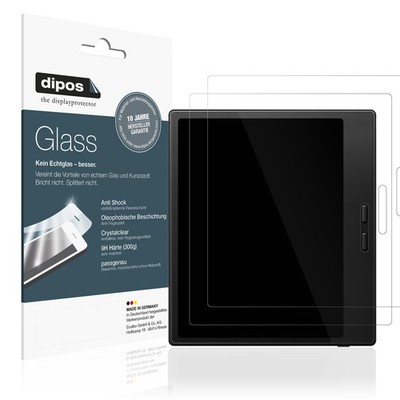 2x Schutzfolie für Onyx Boox Go Color 7 Gen2 - Anti-Shock 9H Folie dipos Glass