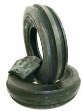 2 Tractor Tires 5.00-15 3 Rib Front With Tubes 500x15 Heavy Duty