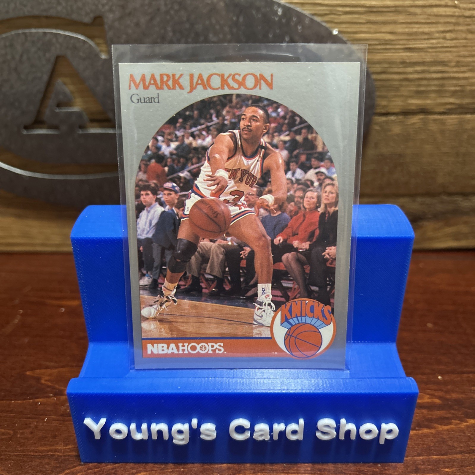 1990-91 NBA Hoops - Mark Jackson #205 "Famous" People in Background