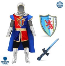 Kids Knight Costume 10 Piece Medieval Dress Up Set Cape Shield Toddler Boy