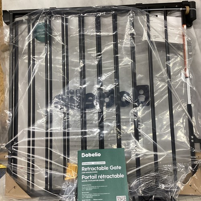 #ad Babelio Auto Close Baby Pet Gate Extra Wide Pressure Mount Black 30X26” 55” $29.96