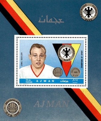 Deutscher Uwe Seeler Champions of Sport Philatelic Stamp Sheet