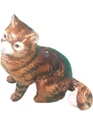 Goebel W Germany Cat Figurine Brown Ceramic Collectible Ornament Z#4402
