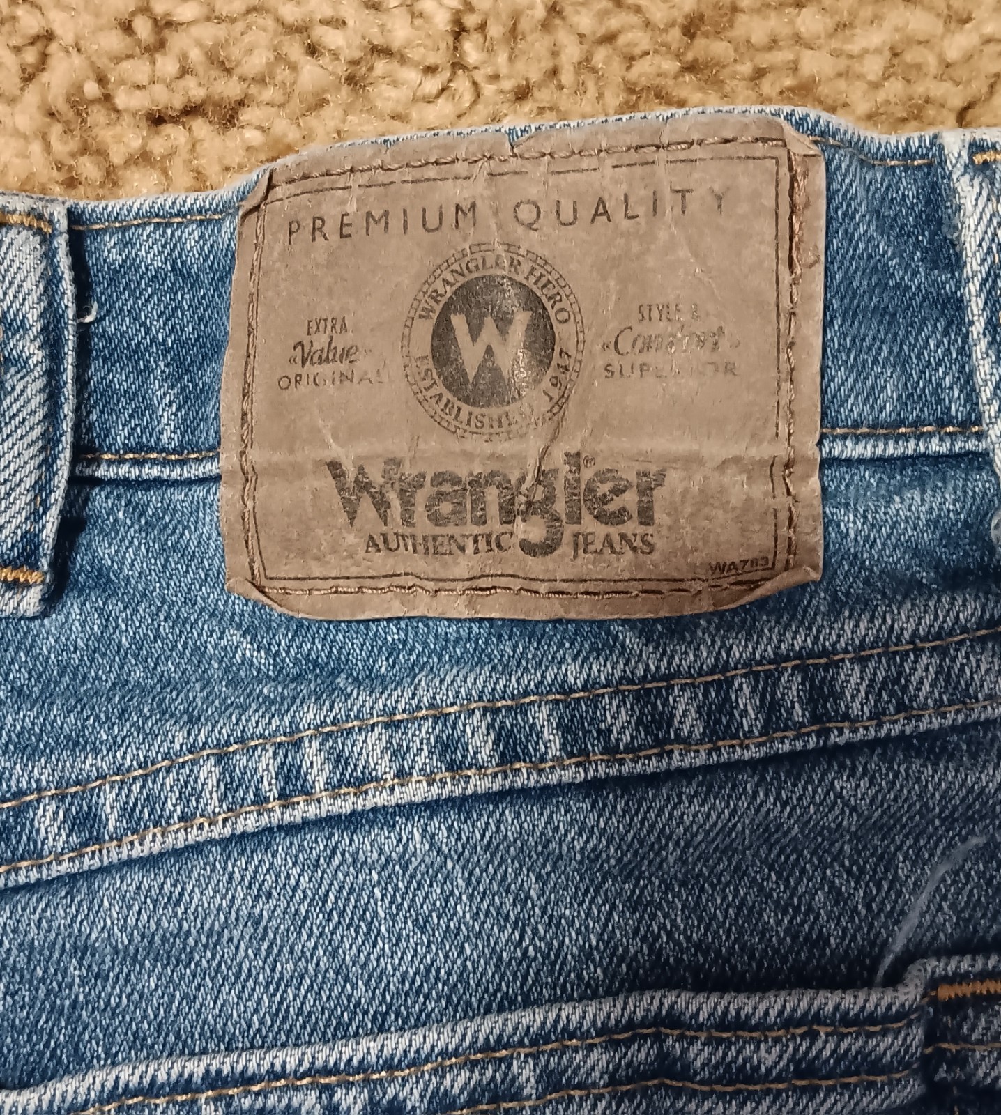 Wrangler Regular Fit Jeans Men's Size 38x29 Denim Pants thumbnail 7