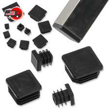 10pcs Black Plastic Square Tube End Cap Plug   15x15mm to 60x60mm