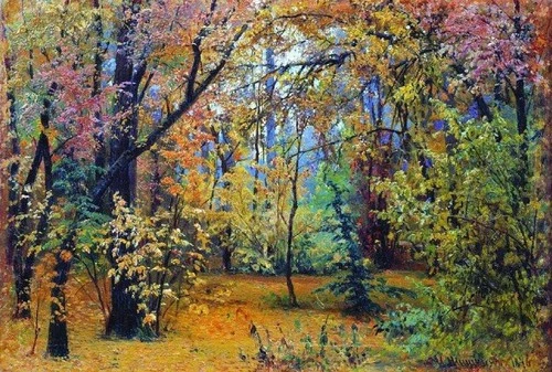 Ivan Ivanovich Shishkin. Colorfull Autumn landscape.