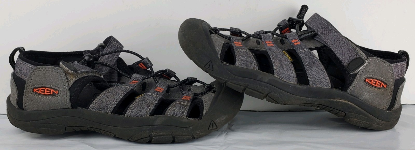 Sandali da trekking ibridi Keen Big Kids grigi Newport H2 taglia USA 6 ottime condizioni