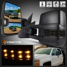 Tow Mirrors Fits 2014-2018 Chevy Silverado Sierra Power Heatedtempsmoke Signal