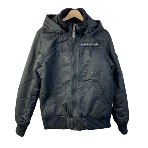 Auth ALPHA INDUSTRIES   Black Men's Lightweight Jacket