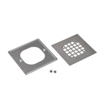 42337 4.25 x 4.25 in. Square Snap-Tite Shower Strainer44 Brushed Nickel