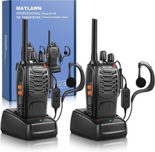 2 PACK Long Range Walkie Talkie 5 Km Two Way Radio Charge Headset Waterproof