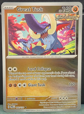 Great Tusk 055/131 REVERSE HOLO Pokemon Prismatic Evolutions Near Mint Card Game