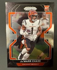 2021 Panini Chronicles - Prizm Black Ja'Marr Chase #PB-9 Silver Prizm (RC)