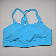 Under Armour Women Sports Bra XL Blue Heatgear Wireless Racerback