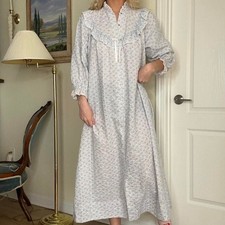 Miss Elaine Vintage Floral Ruffle Nightgown